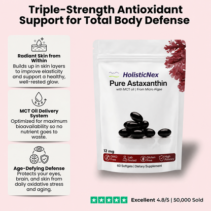 Pure 12mg Astaxanthin with MCT Oil