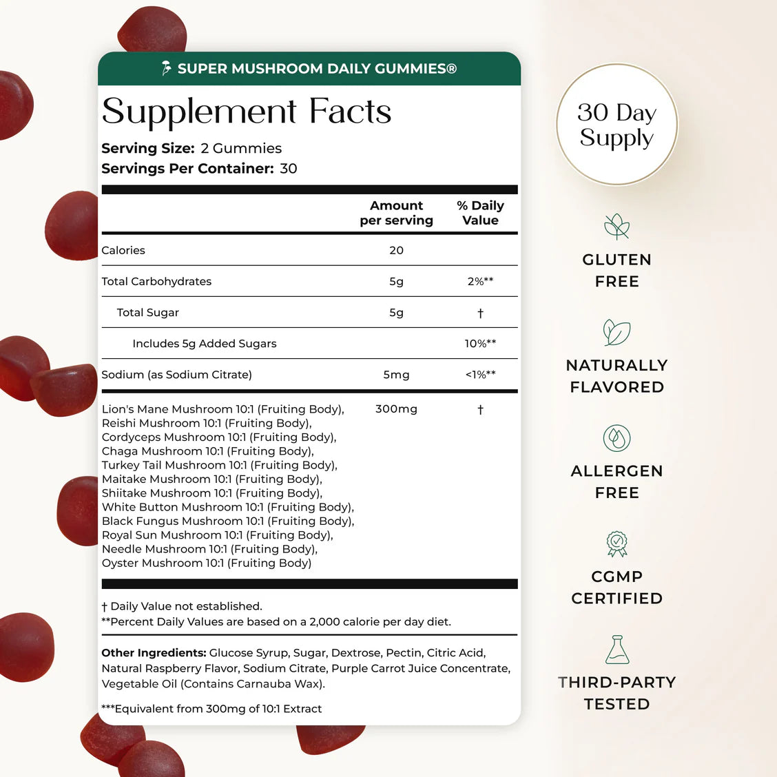 Super Mushroom Daily Gummies