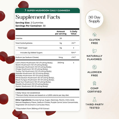 Super Mushroom Daily Gummies