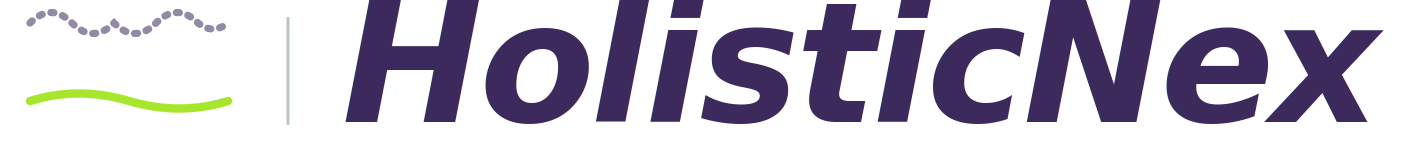 Stylized black text 'HolisticNex' on a white background.